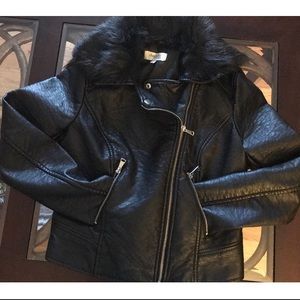 Black Leather High Fashion Jacket